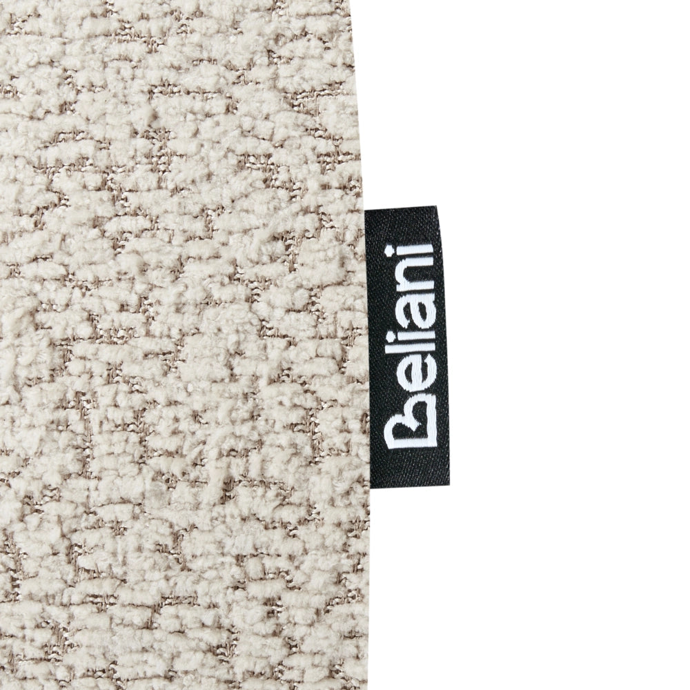 Set di 2 sedie da pranzo Struttura in legno di gomma scuro Seduta in bouclé beige Design retrò senza braccioli
