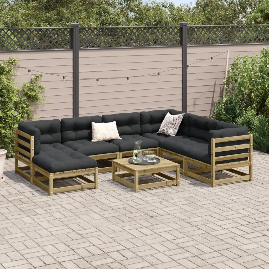 Set Divani da Giardino 8 pz in Legno Impregnato di Pino 3299555
