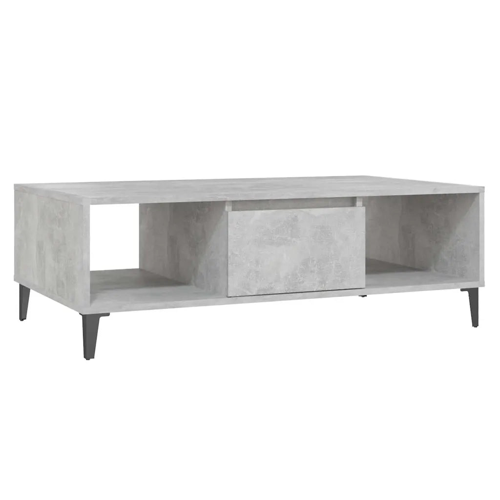Tavolino salotto | Tavolino da caff¨¨ | Tavolino da Soggiorno Grigio Cemento 103,5x60x35cm Legno Multistrato