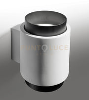 SYME applique da Parete 2 luci attacco GX53 Tonda Nero in gesso e alluminio 146cm