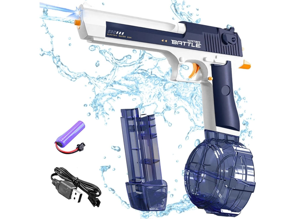 Pistola ad Acqua Elettrica Luminosa per Adulti Bambini Ricaricabili 32 FT Gamma Pistola ad Alto Getto per  Piscina Spiaggia Divertimento