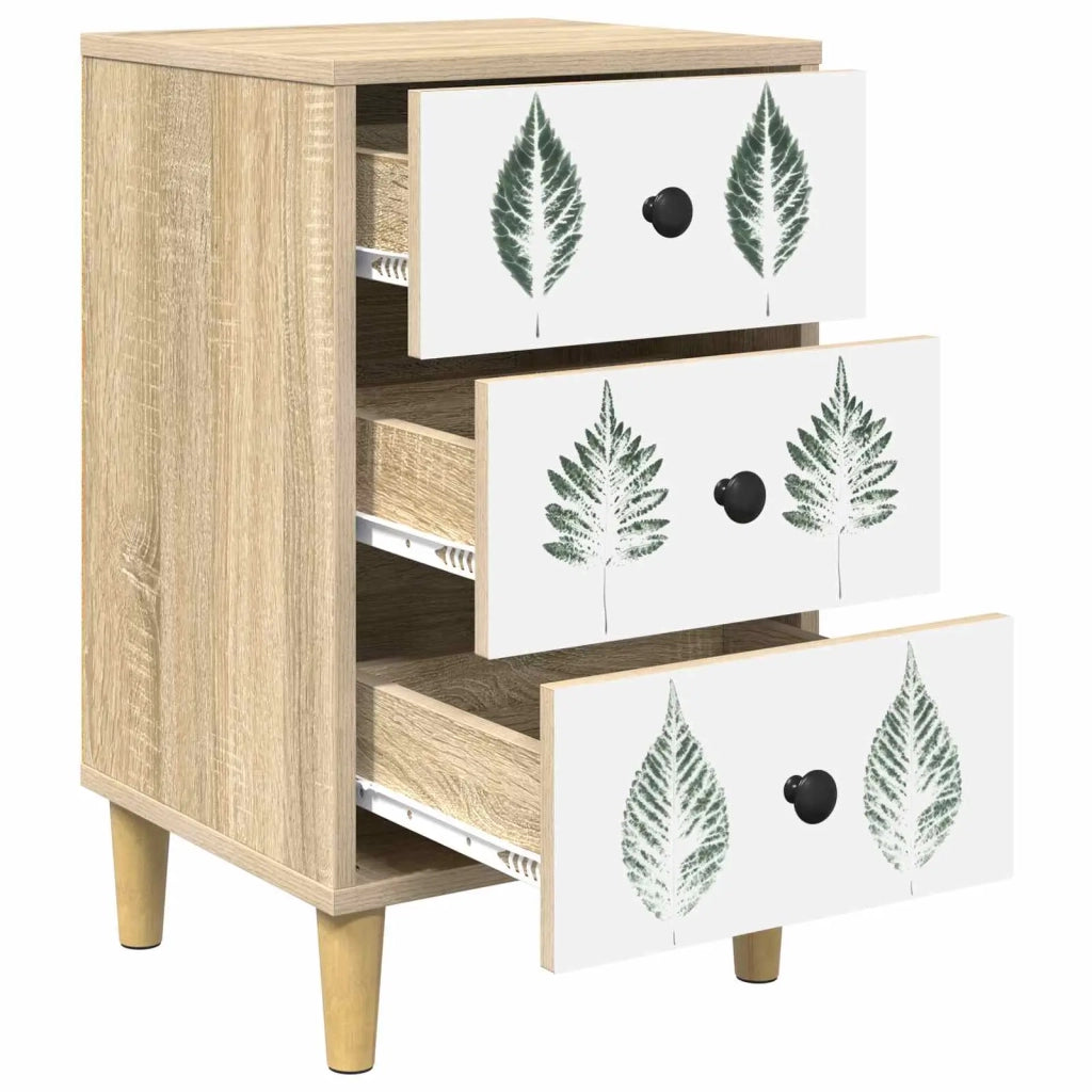 Armadio da Notte HANAU 2 pz Rovere Sonoma 36 x 33 x 60 cm 8007302