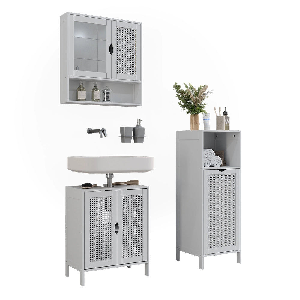 Vicco Set di mobili da bagno Bianco 3 parti