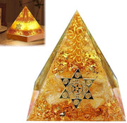 Accessori da scrivania, camera o libreria, piramide di cristallo miniatura decorativa