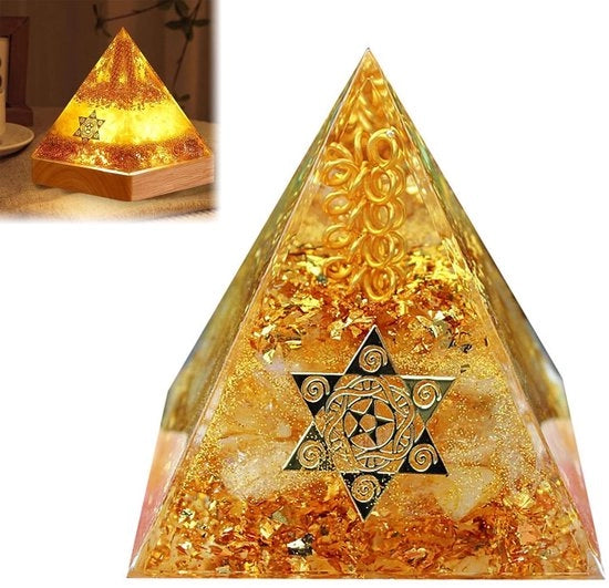 Accessori da scrivania, camera o libreria, piramide di cristallo miniatura decorativa