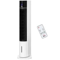 Ventilatore Raffrescatore Evaporativo 3 Modalità e 3 Velocità, Timer, Oscillazione e Telecomando, Bianco