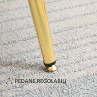 Poltrona a Conchiglia, Poltroncina Vintage, Poltroncina da Camera e Salotto, Design Elegante, con Schienale Alto, 76x67x74cm, Giallo