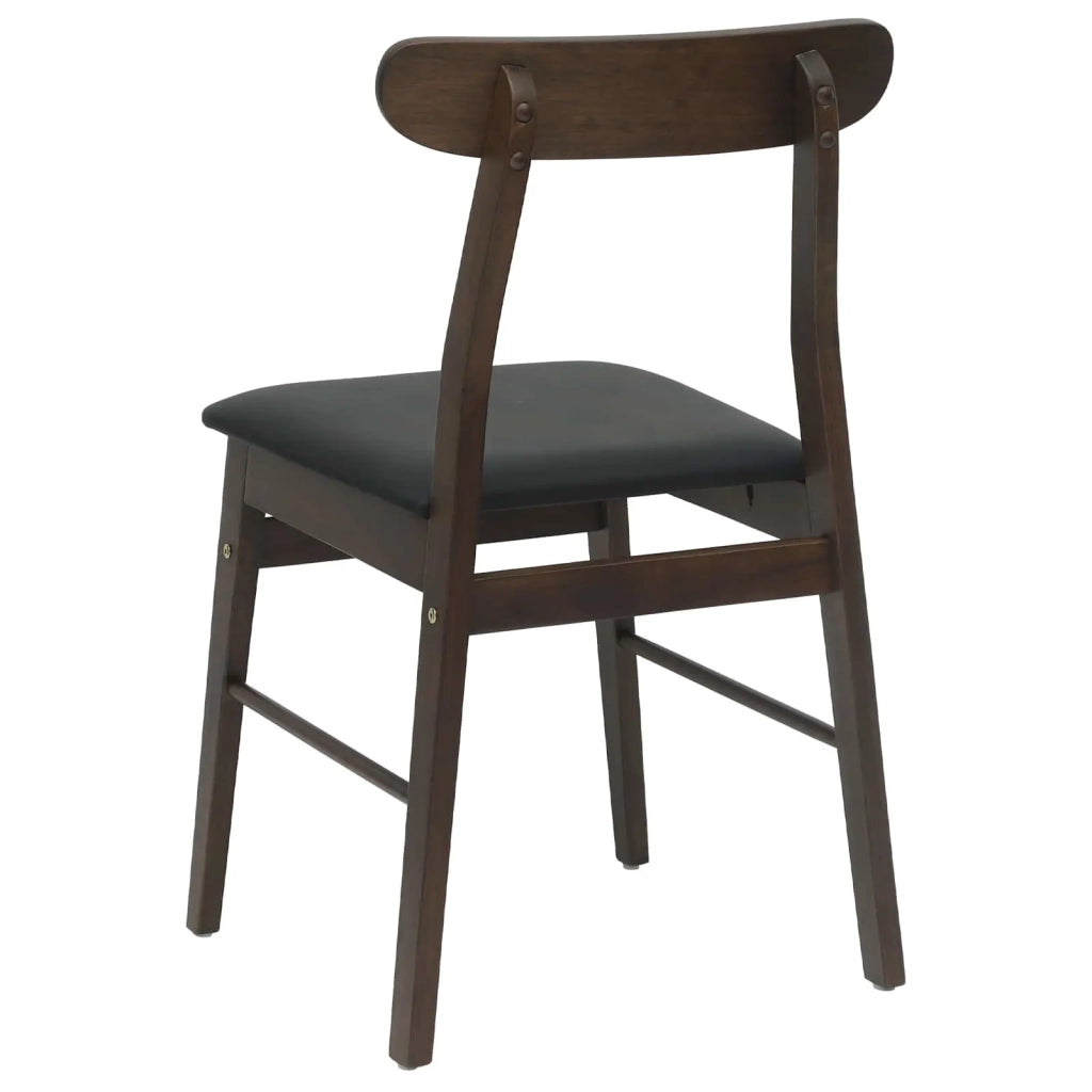 Sedia da pranzo 2 pcs Marrone scuro e Nero