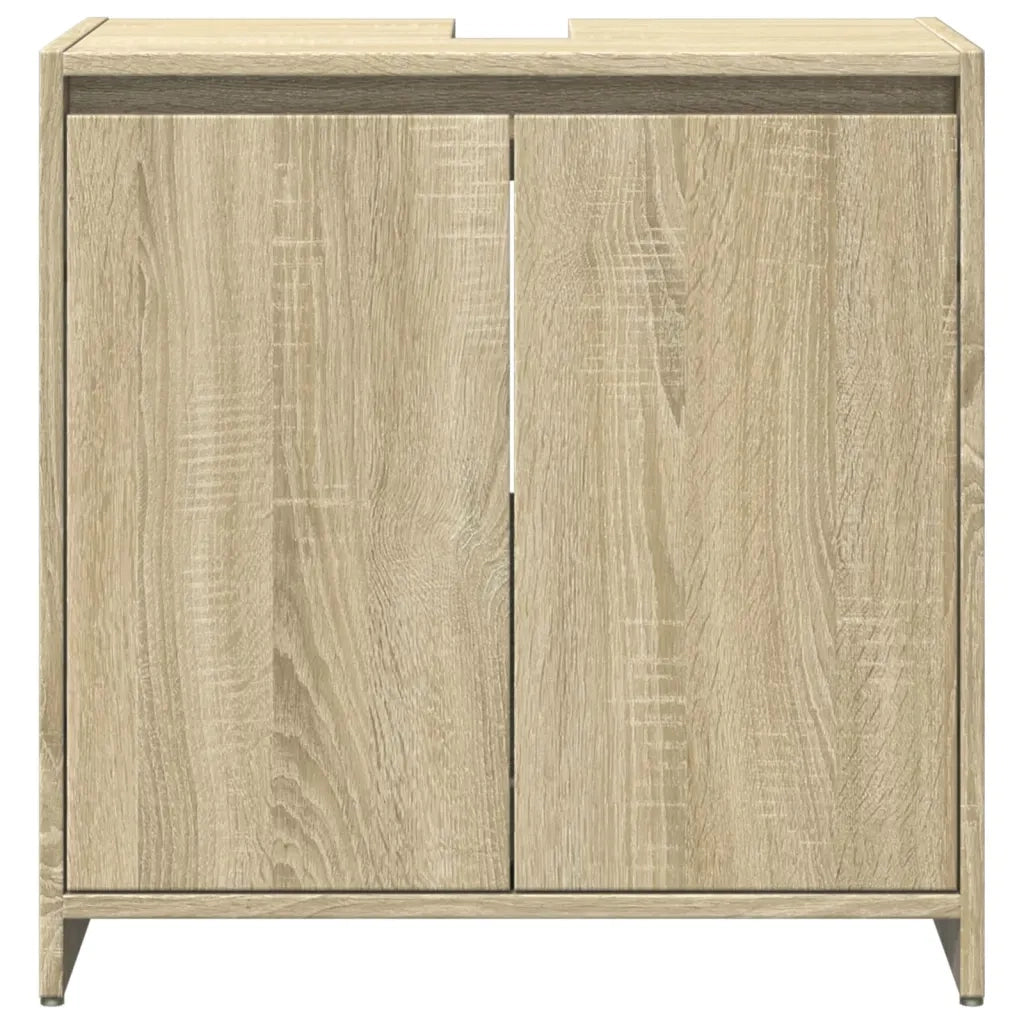 Set Mobili da Bagno 3 pz Rovere Sonoma in Legno Multistrato 3324973