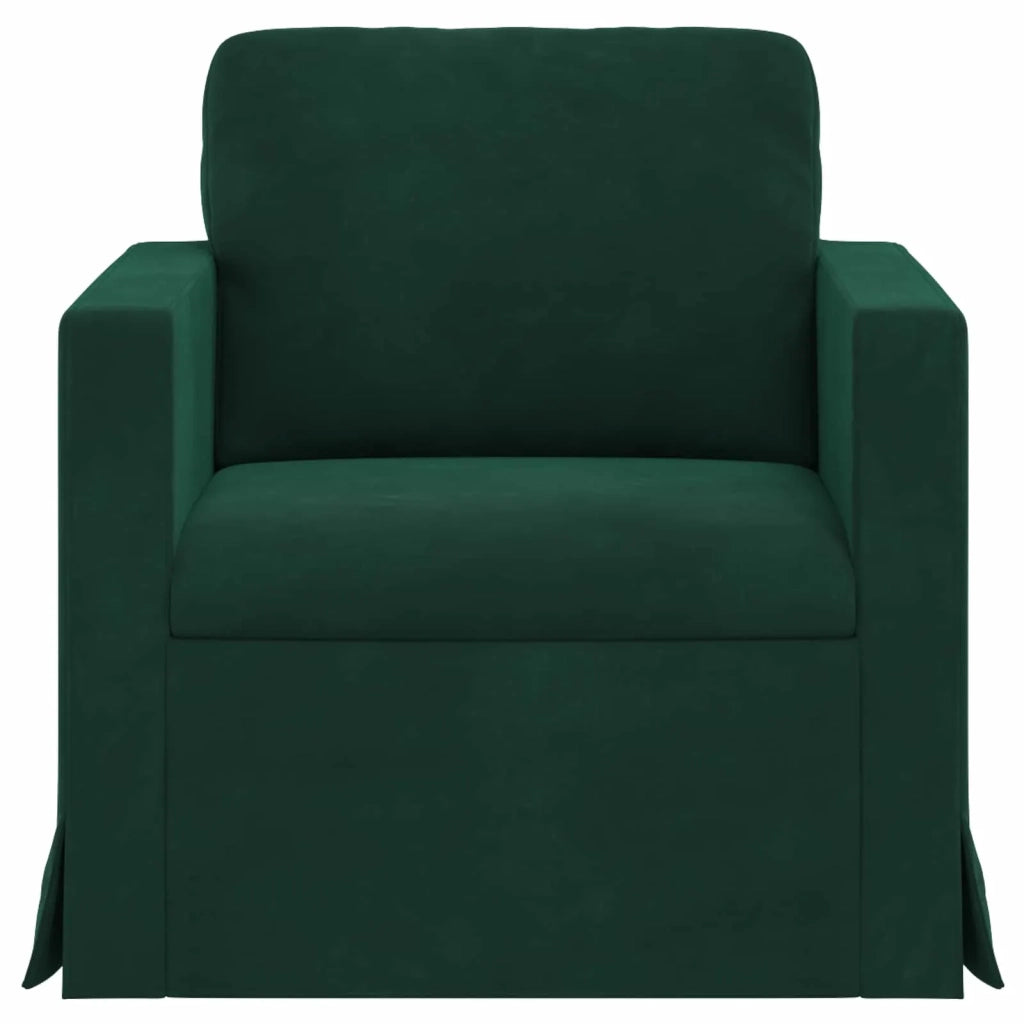 Divano Verde Scuro 78 x 78 x 80 cm Velluto