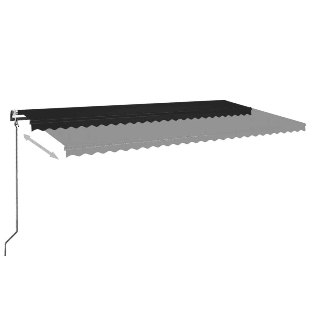 TendaAutomatica con Sensore Vento e LED 600x350 cm Antracitecod mxl 72654