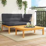 vidaXL Set Divano Pallet da Giardino 2 pz con Cuscini Massello Acacia