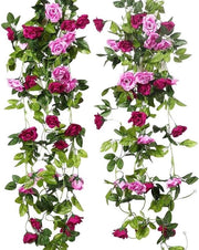 2 paia di supporti decorativi in magenta da 240 cm per decorazione di matrimoni e pareti