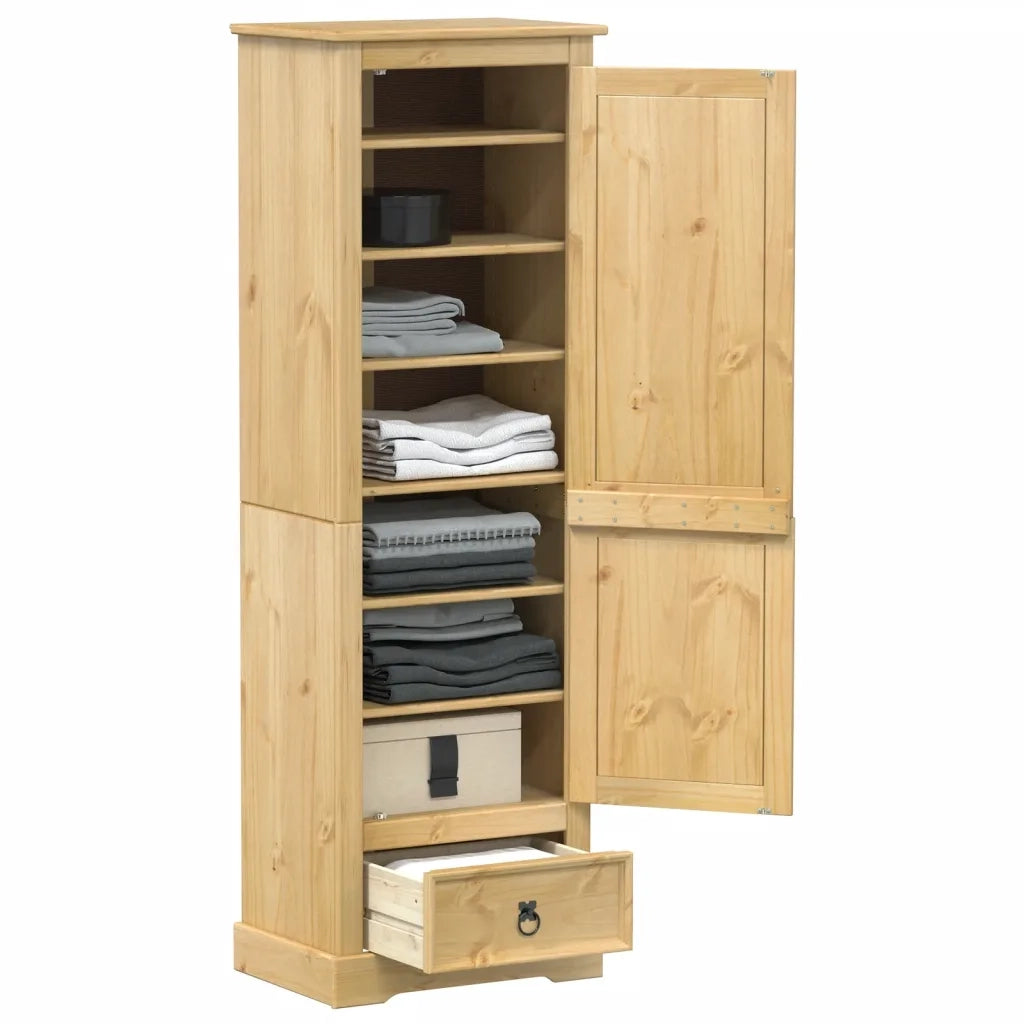 Armadio Corona 55x38x170 cm in Legno Massello di Pino CFW8672012