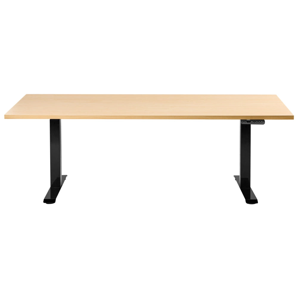Scrivania regolabile in altezza elettricamente nero 180 x 72 cm Struttura in acciaio verniciato a polvere