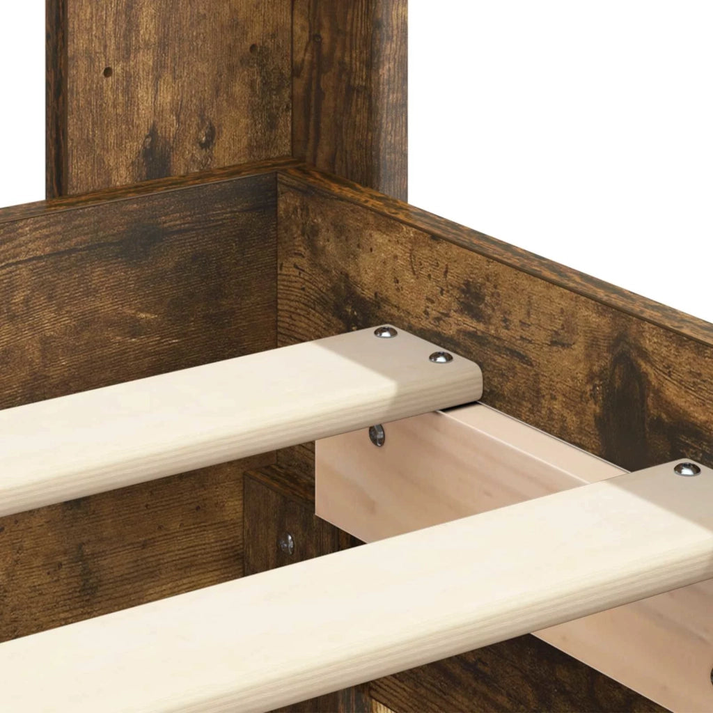 Struttura del letto con stoccaggio e testata Rovere Fumo 3413951