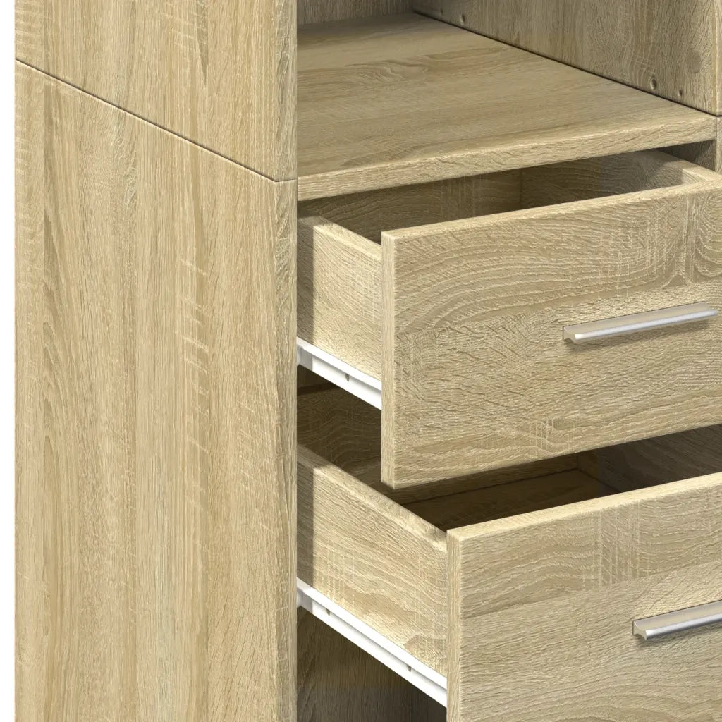 Credenza-Buffet-Armadio da cucina Rovere Sonoma 70x42,5x185 cm in Legno Multistrato 402786