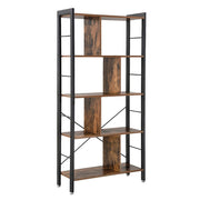Libreria loft industriale in metallo e legno rustico