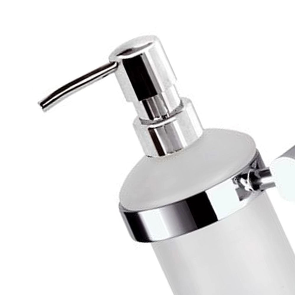 Dispenser in vetro bianco sabbiato - serie forma
