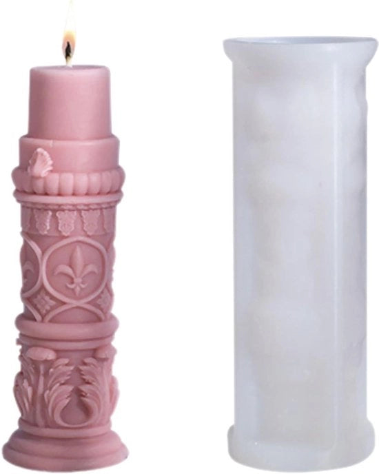 Siliconi per modelli di candela - Decorazione per la casa e creazione di candele artigianali - Tema colonne romane - Forme 3D per la creazione di candele - Hobby DIY creativo - Materiale duraturo