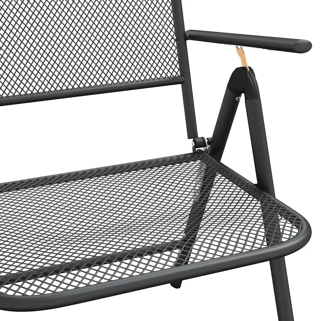 Set da Pranzo da Giardino 7pz | Set Salotto da Giardino Antracite in Rete Metallica