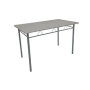 Tavolo Cecilia In Mdf Stone Grey E Struttura Metallo Silver Dimensione 120x70x74cm