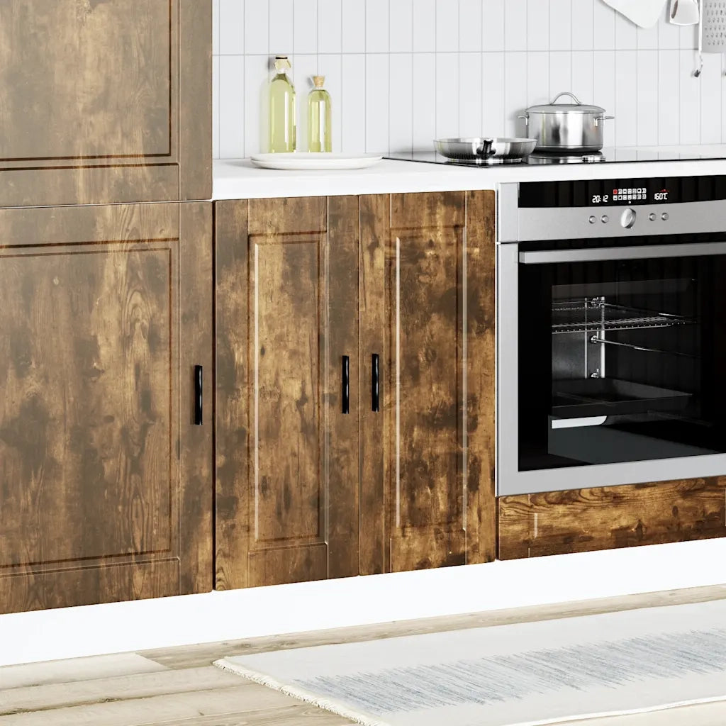 Base da Cucina-Mobile Base da Cucina Porto Rovere Fumo in Legno Multistrato 881002