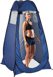 Tenda da bagno con pop-up, impermeabile, UV 50+, con sacchetto di trasporto, HBD 190 x 120 x 120 cm, tenda da doccia, tenda wc, blu