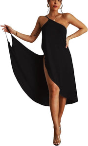 Vestito da Spiaggia Donna - Nero - XXL - Collo V con Stile Rilassato - Fit Largo - Abbigliamento da Spiaggia - Copricostumi con Disegno Stellato per Donne