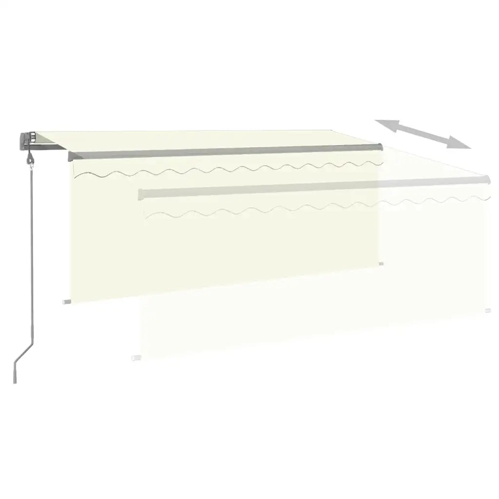Tenda Automatica con Parasole LED e Sensore Vento 3x2,5m Crema 3069392