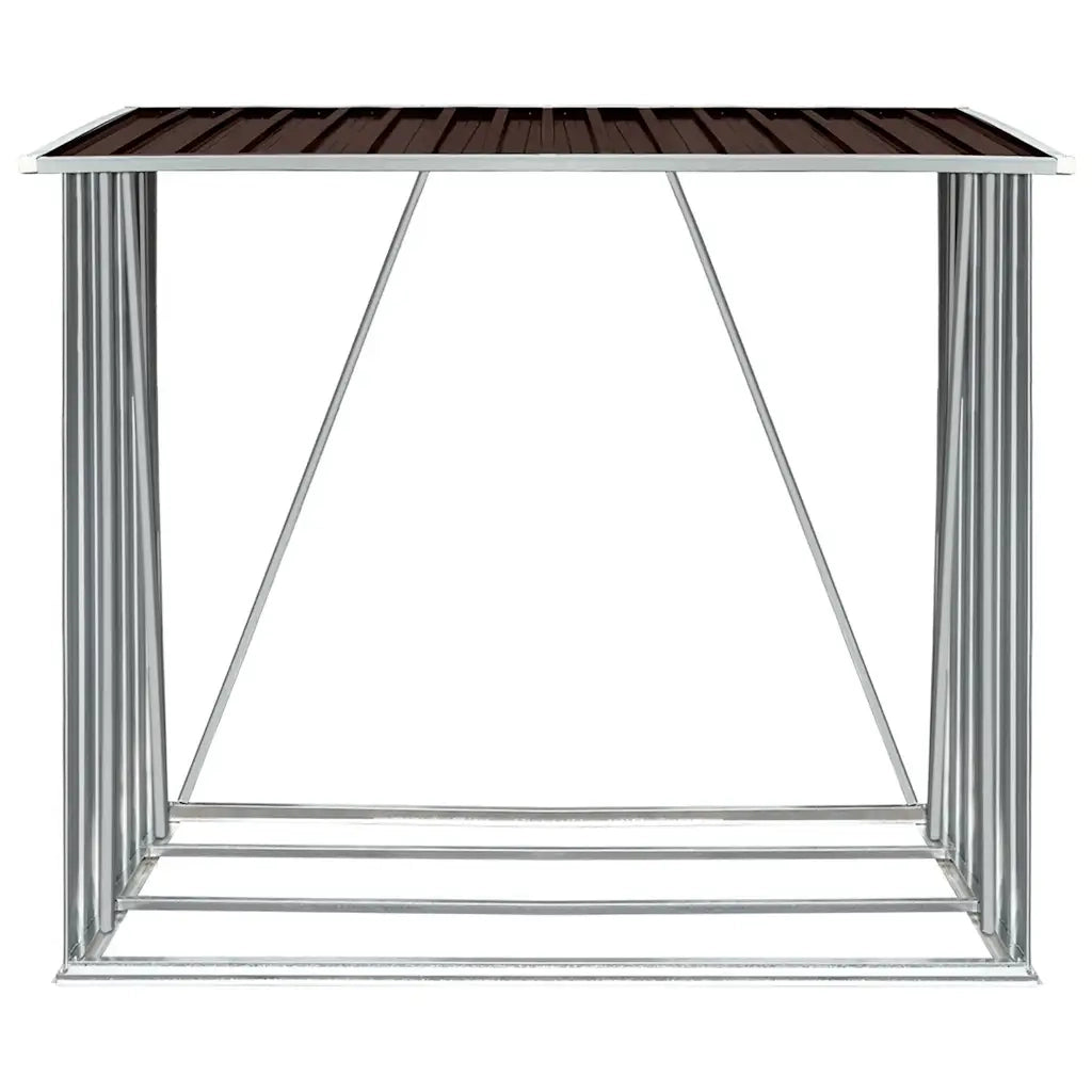 Capannone da Giardino in Acciaio Zincato 163x83x154 cm Marrone cod mxl 77718