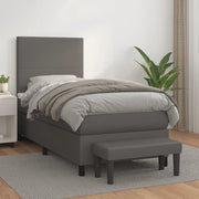 Giroletto a Molle con Materasso Grigio 100x200 cm in Similpelle 3137531