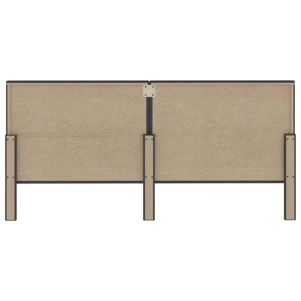 Testiera Letto Trapuntata Grigio Scuro in Tessuto 200x200 cm