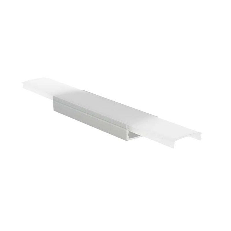 3 Metri Diffusore Copertura PC Satinata Smerigliata Opaca per Profilo Alluminio Largo 20mm