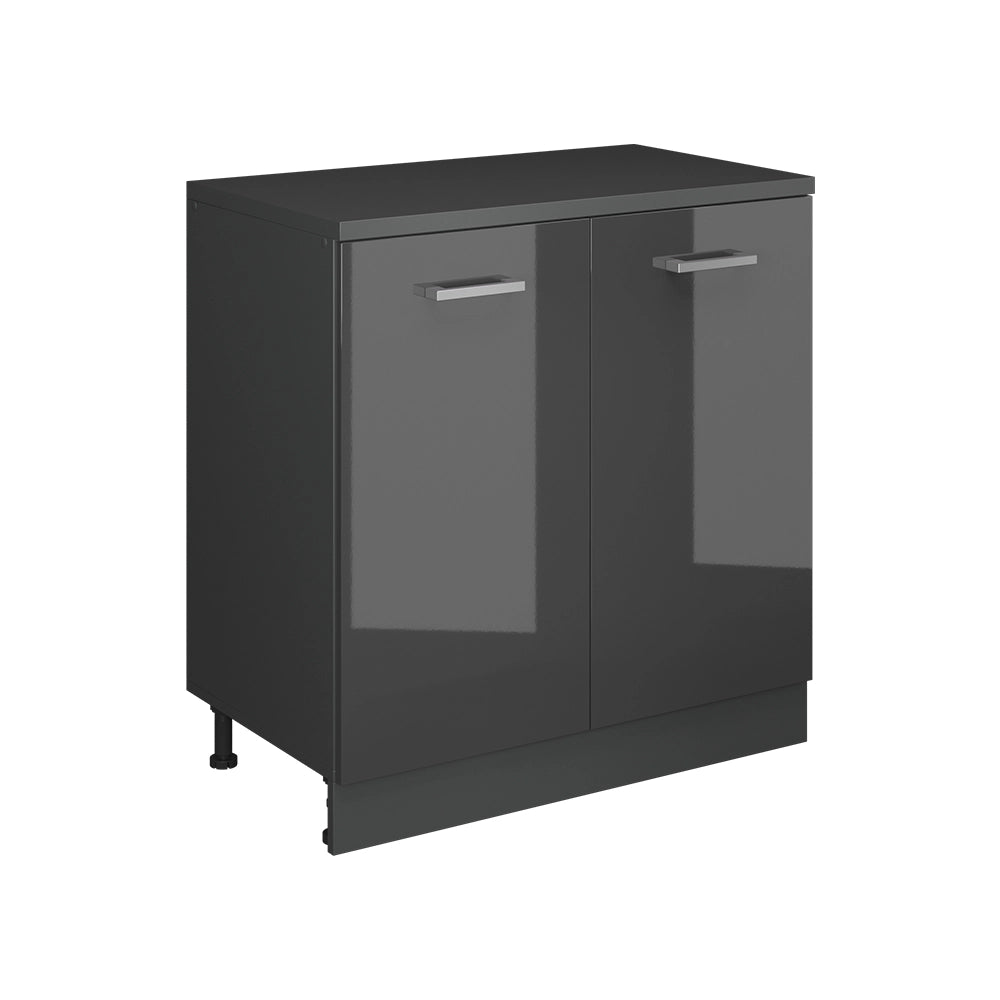 Mobile per mansarda Rion Antracite lucido/Antracite 80 x 83.8 cm senza inclinazione con 2 ante Vicco