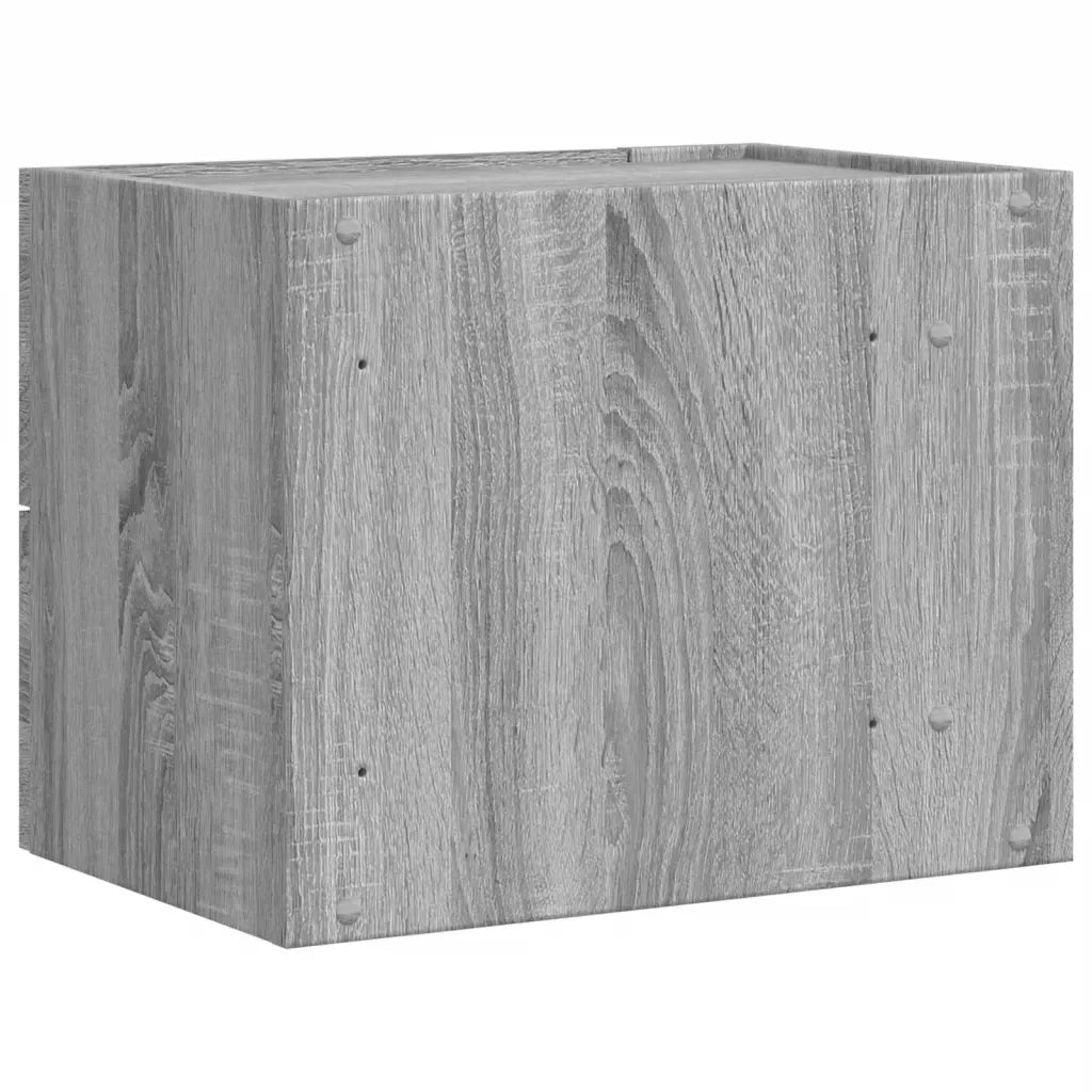 Comodino a Muro-Tavolino da notte sospeso Grigio Sonoma 45x30x35 cm 570138