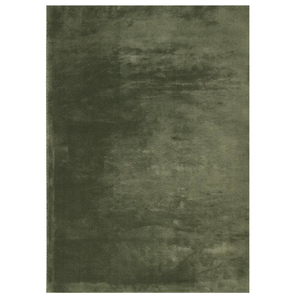 Tappeto Pelo Corto HUARTE Morbido Lavabile Verde Bosco 375096