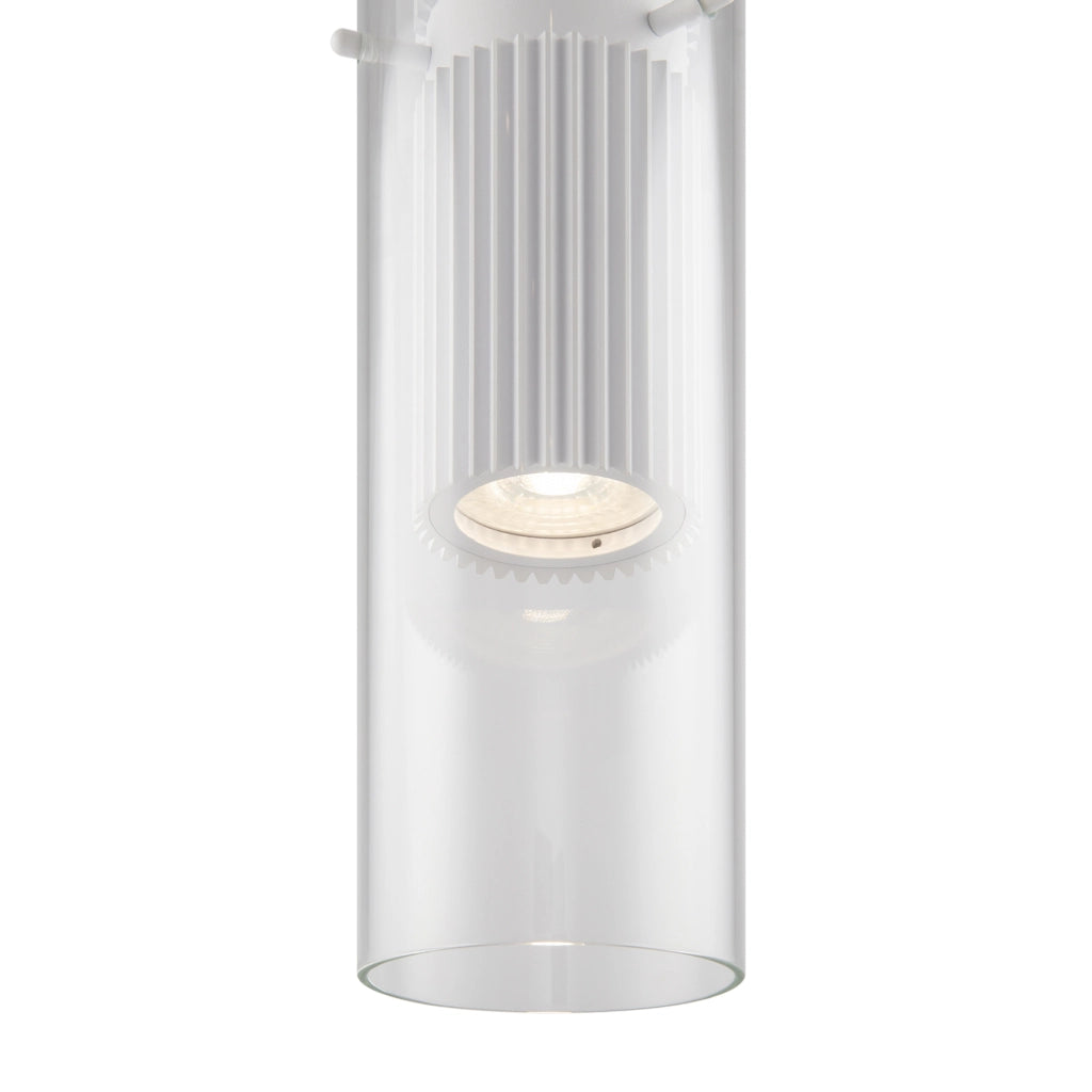Maytoni Lampadario Sospensione Moderna Dynamics 1 luce GU10 bianco alluminio vetro