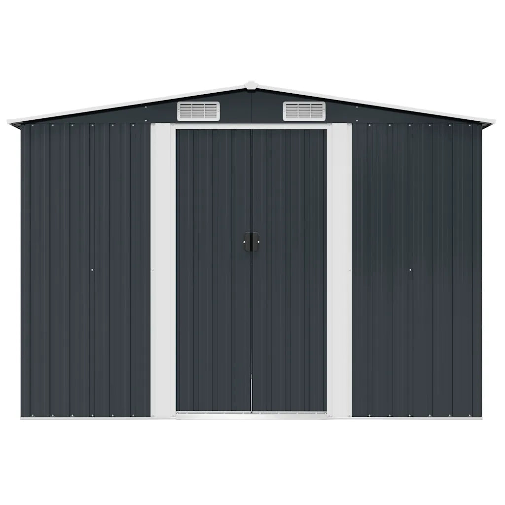 Capanno per Attrezzi Antracite in Acciaio 257x205x178 cm 47030