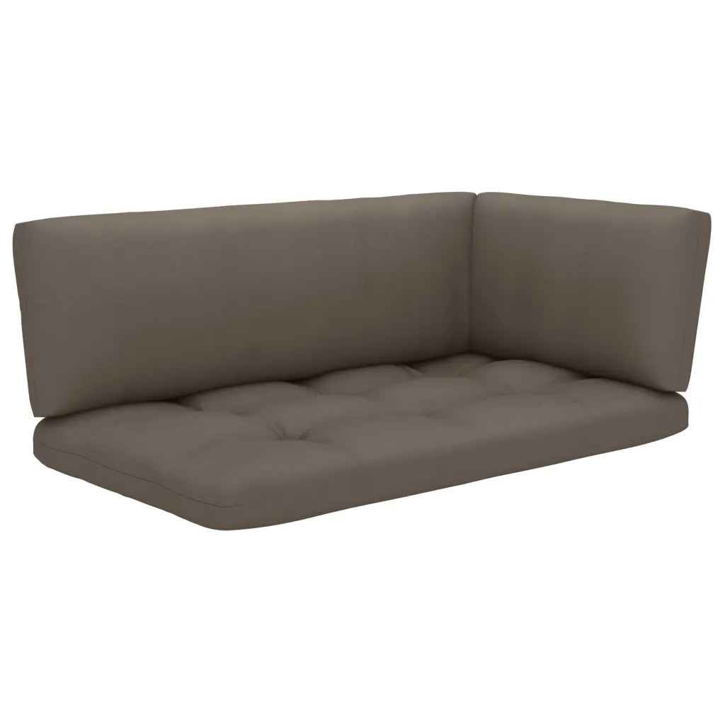 Set Divani in Pallet con Cuscini 4 pz in Pino Impregnato Bianco 3066789