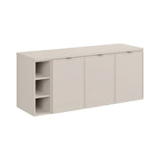 Set da bagno BRAZZA: mobile sottolavabo con armadietti 140cm con nicchie a vista + piano per lavabo