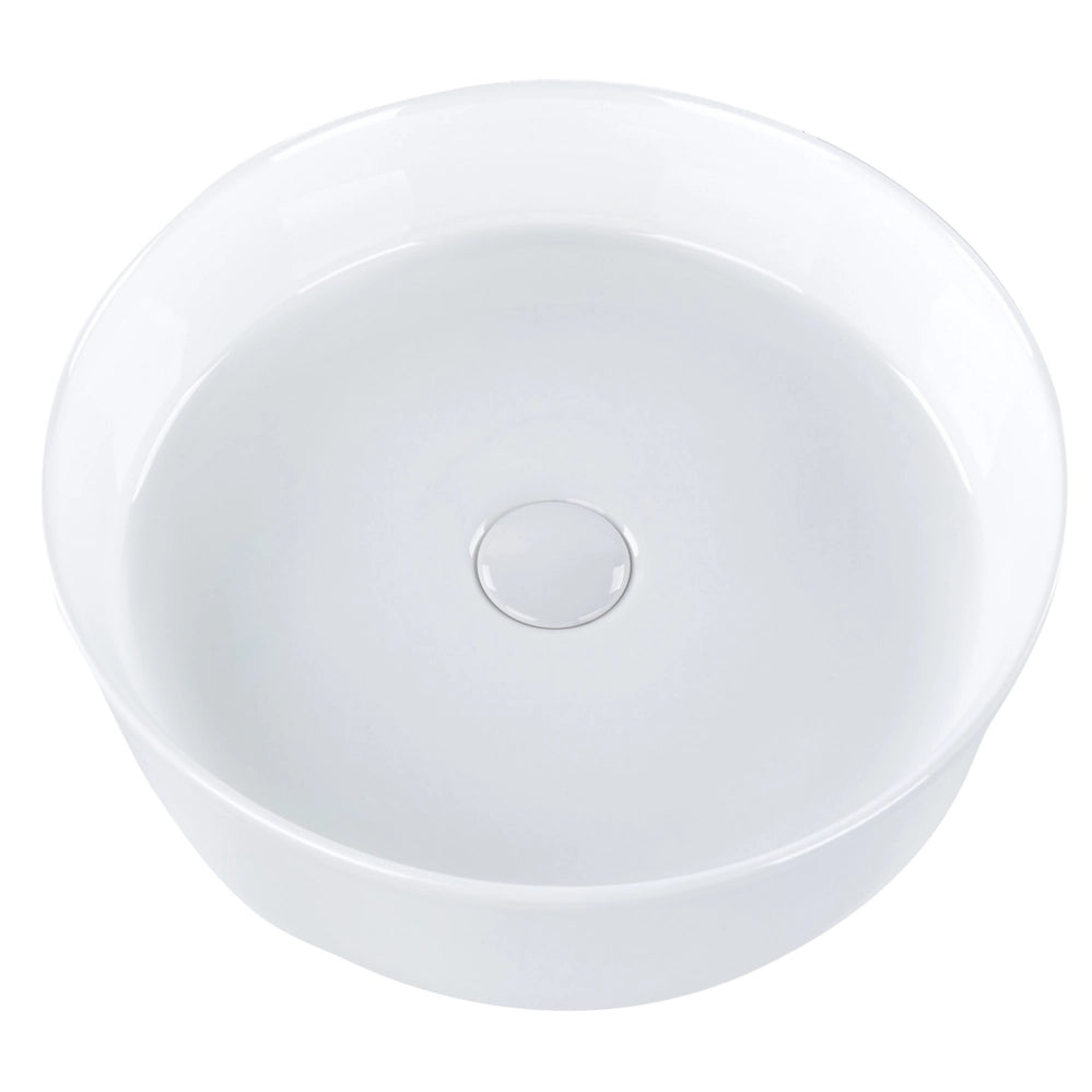 Lavabo da bagno in ceramica ⌀ 40 cm Bianco stile glamour