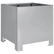Fioriera rialzata per piante fiori terrazza giardino 30 x 30 x 30 cm acciaio zincato argento 02_0037490