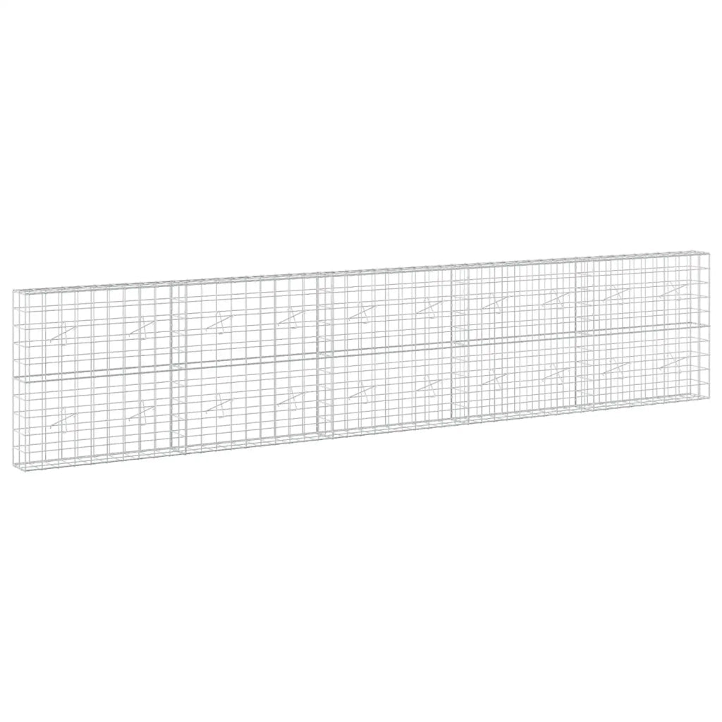 Gabione con Filo da 5 mm e Rete da 10x10 cm 500x20x100 cm 3465028