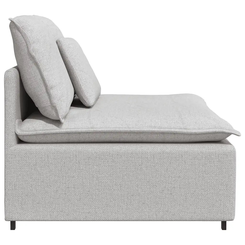 Modulo Centrale Divano Modulare con Cuscini Grigio Nuvola 100cm 4104426