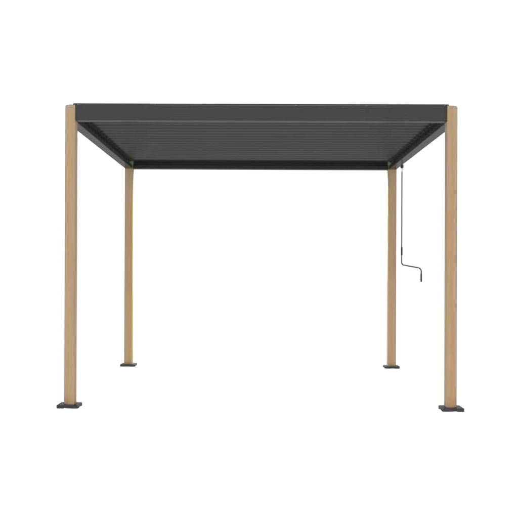 Pergola bioclimatica 3x3m in alluminio e acciaio, lamelle orientabili