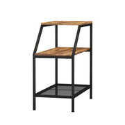 Vicco Tavolino da salotto Rovere rustico 30 x 60 cm con 2 scomparti aperti