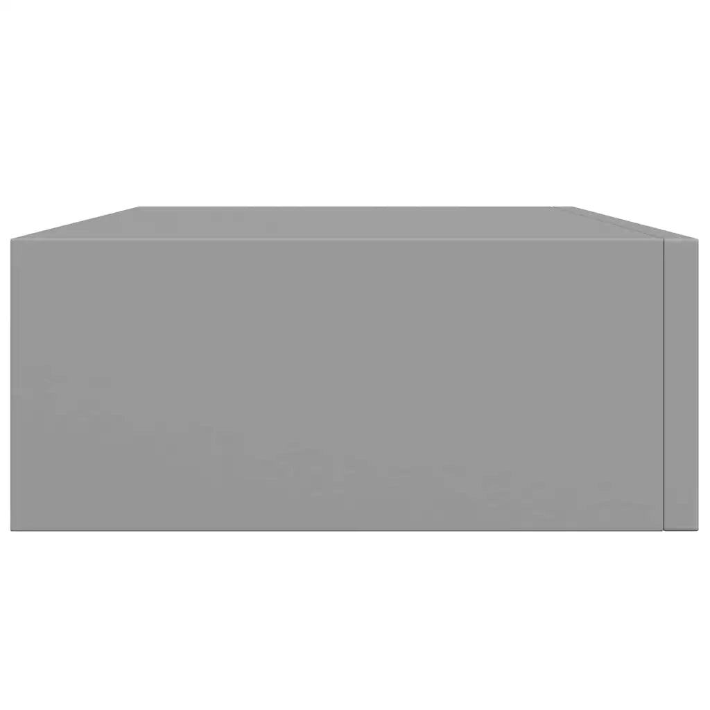 2 pz Scaffali con Cassetti da Parete | Mensola sospesa Grigi 40x23,5x10 cm MDF