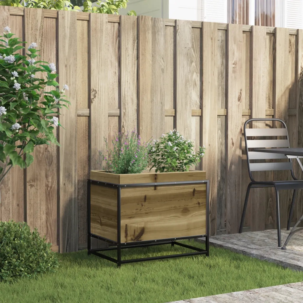Fioriera da Giardino-Vaso da Esterno 60x40x50 cm in Legno di Pino Impregnato