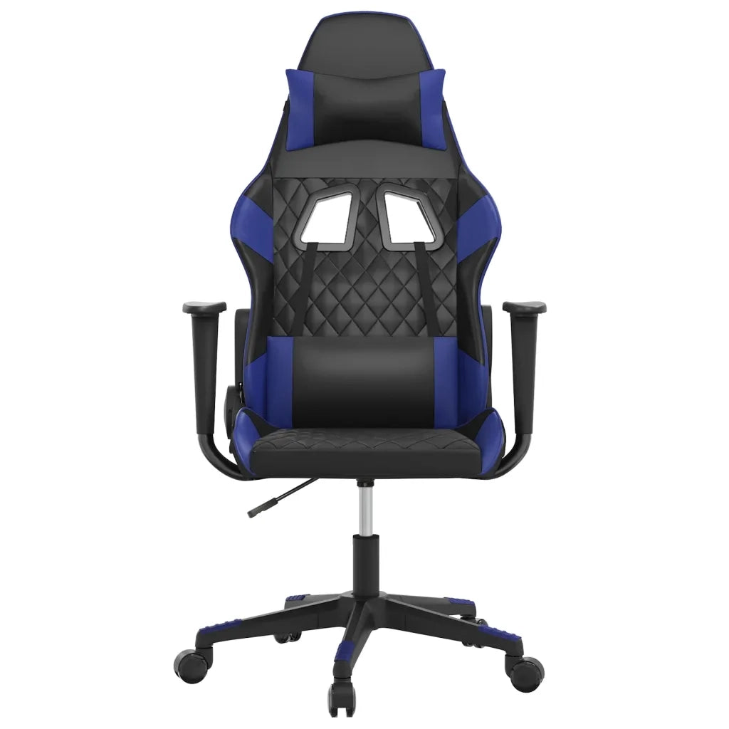 vidaXL Sedia da Gaming Nera e Blu in Similpelle